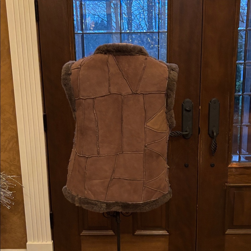Reversible Patchwork Sheepskin Vest - image 2